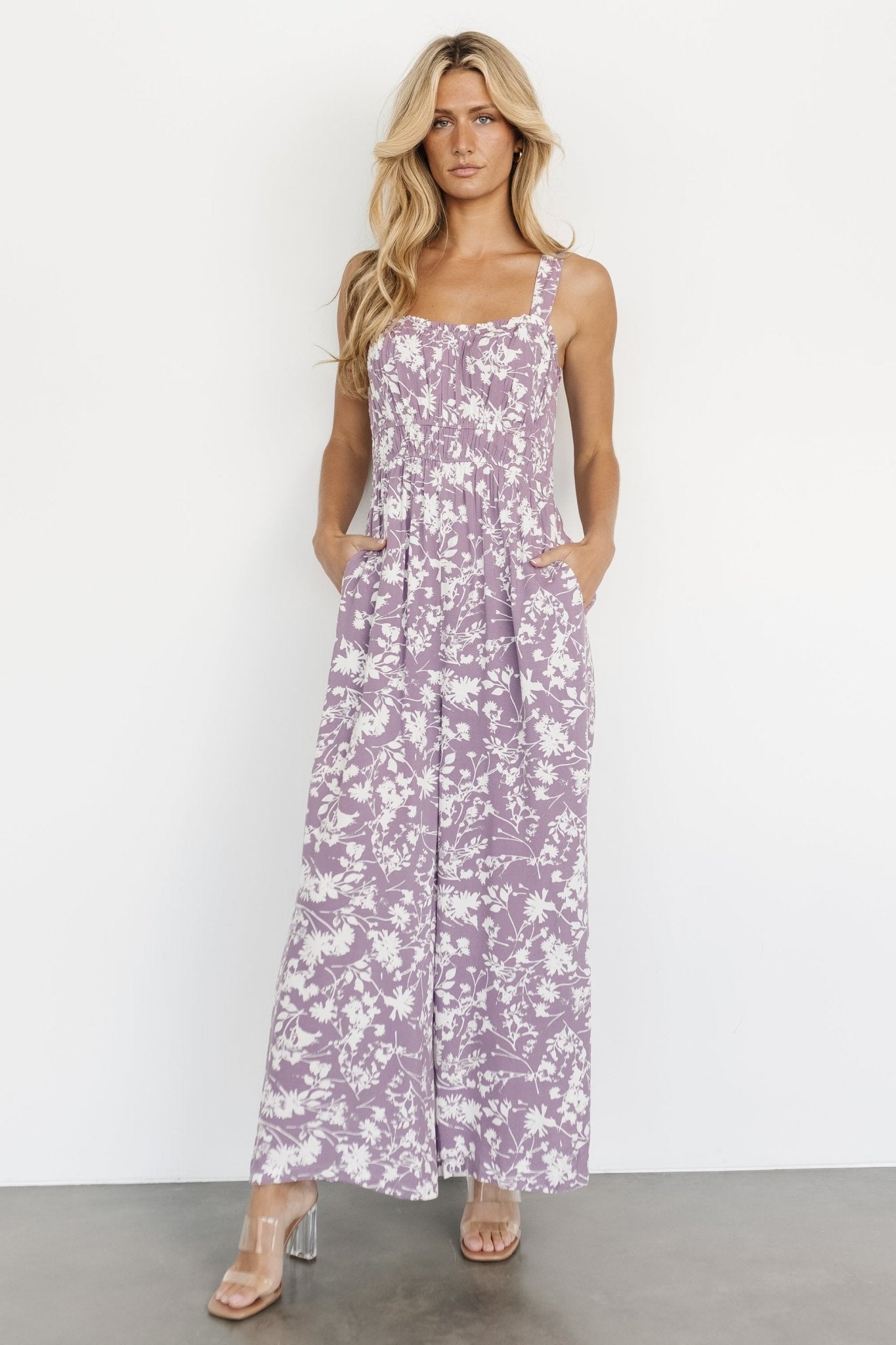 Palisades Tank Jumpsuit | Lavender Print - Baltic Born