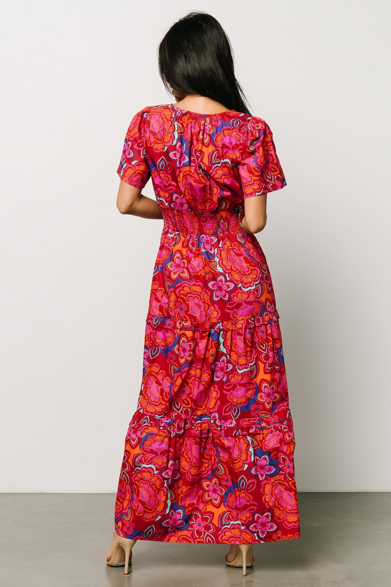 Palmer Tiered Maxi Dress | Multi Floral - Baltic Born