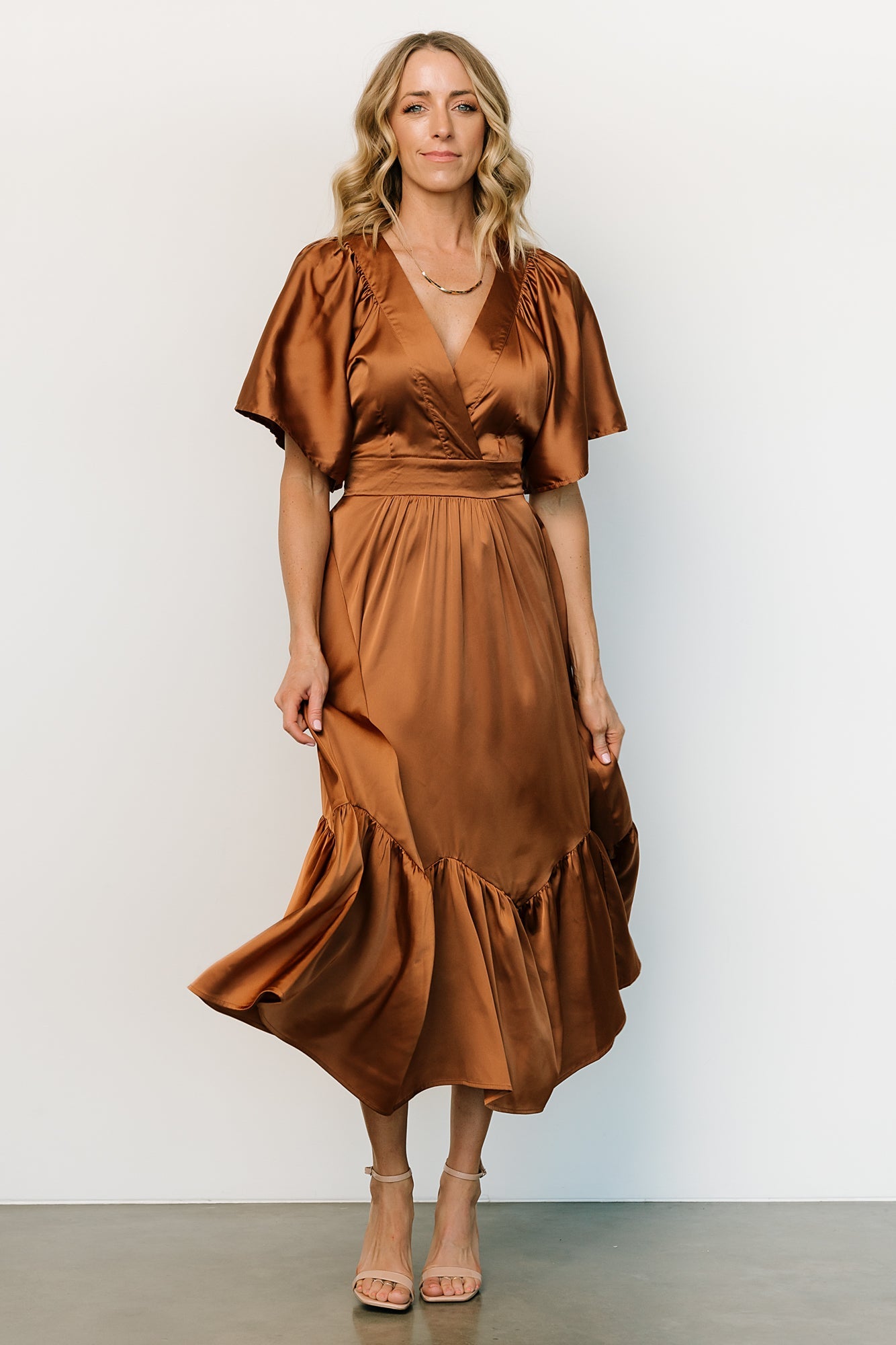 Pasadena Satin Dress | Copper | Baltic Born
