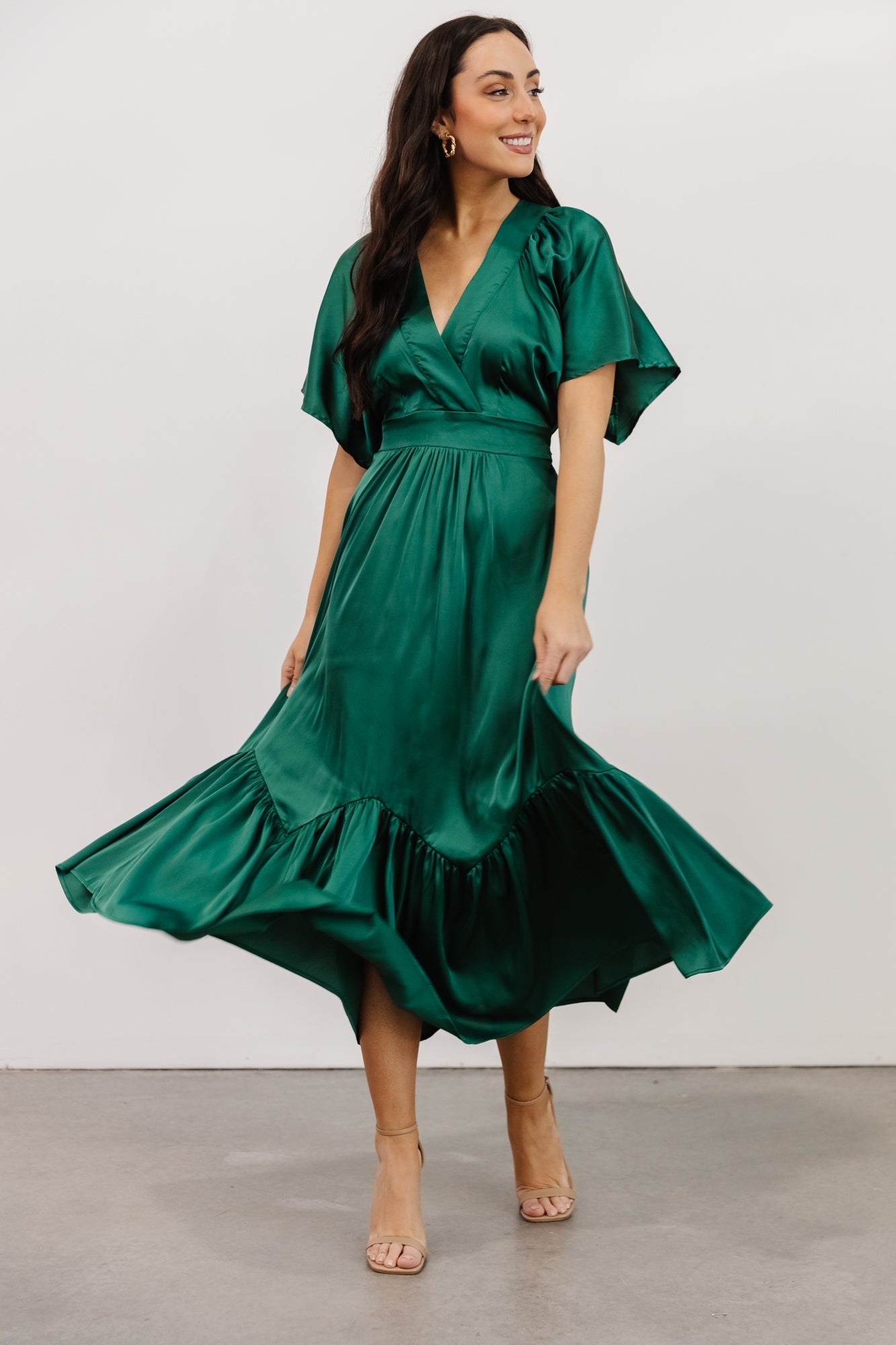 Pasadena Satin Dress | Green | Baltic Born