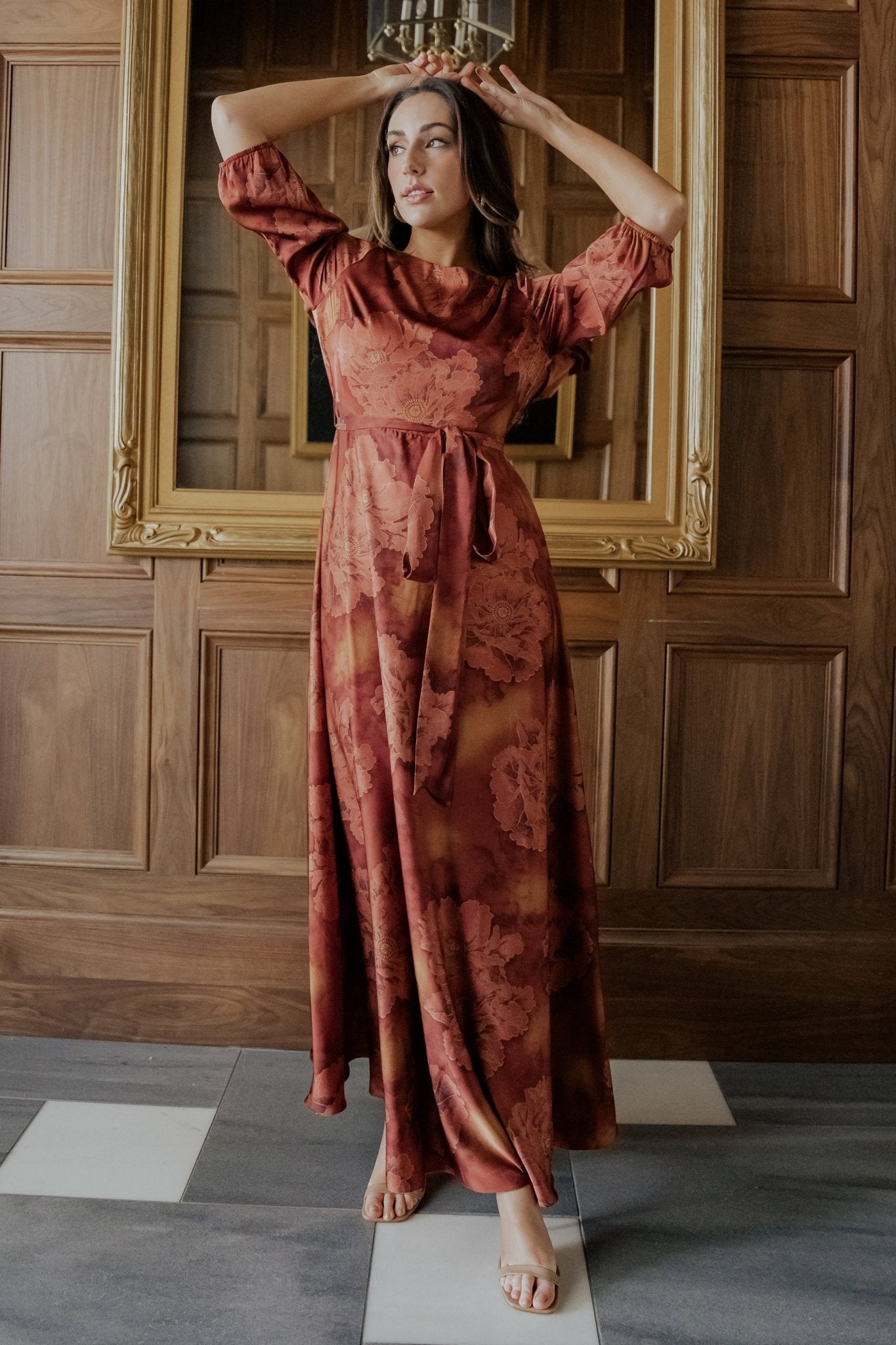 Satin Silk Printed Dress Still The One Emerald Green Floral Print Satin Maxi Dress Satin Silk Printed Dress Still The One Emerald Green Floral Print Satin Maxi Dress