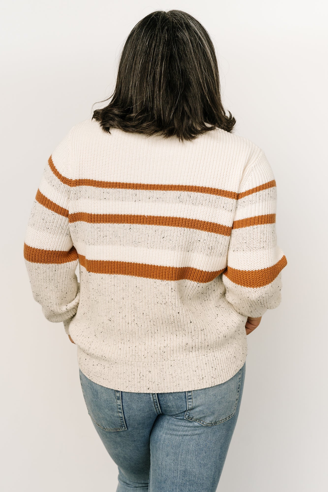 Peyton Striped Sweater | Cream + Camel - Baltic Born