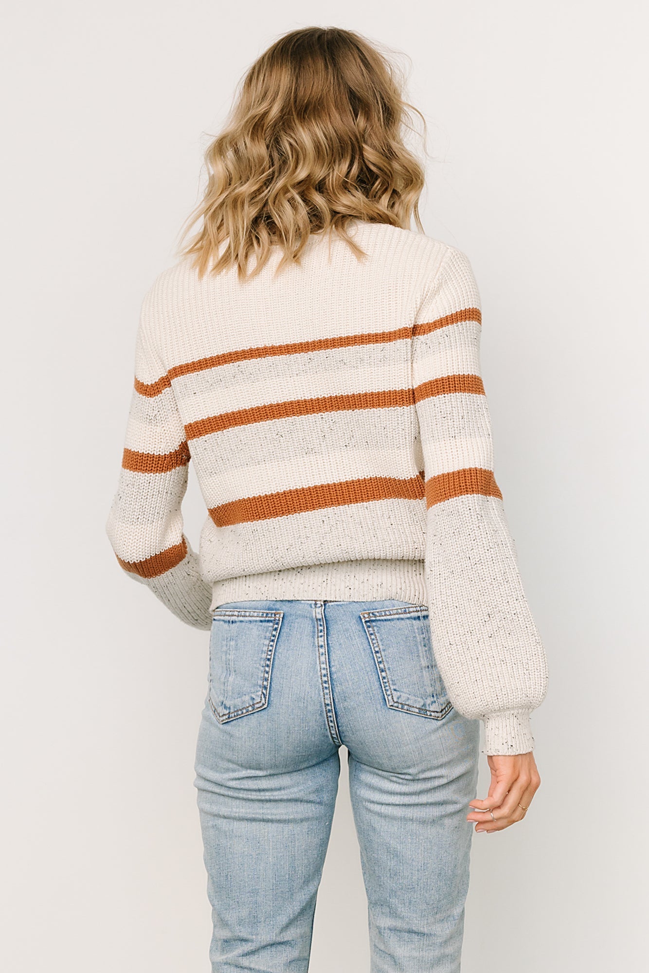 Peyton Striped Sweater | Cream + Camel - Baltic Born