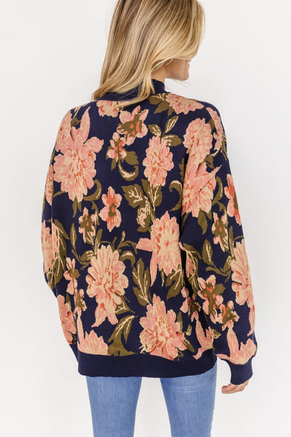 Polly Sweater | Navy Multi Floral - Baltic Born