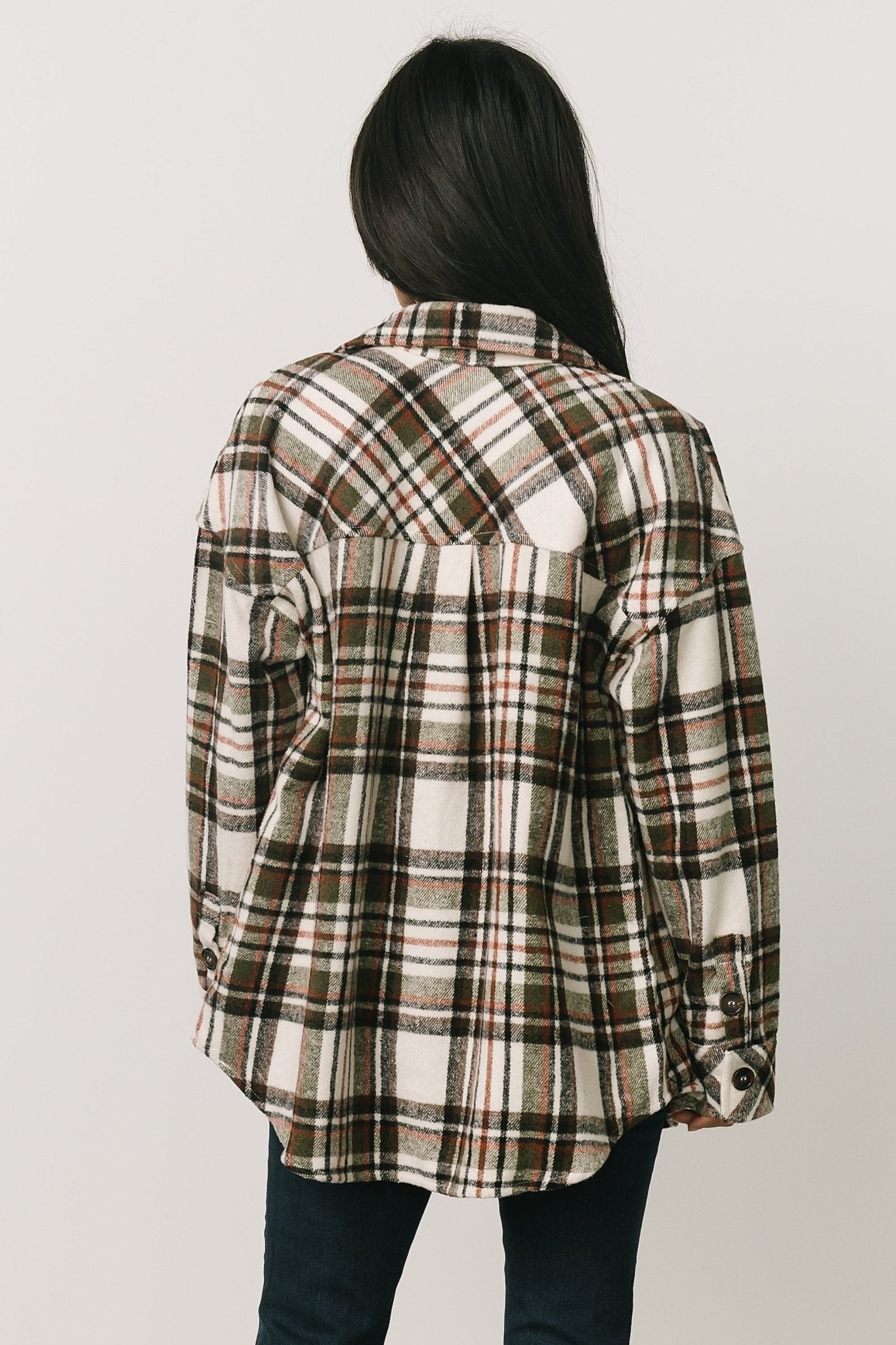 Polson Plaid Shacket | Ivory Multi - Baltic Born