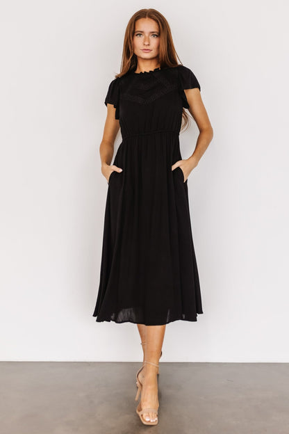 Prestyn Midi Dress | Black - Baltic Born