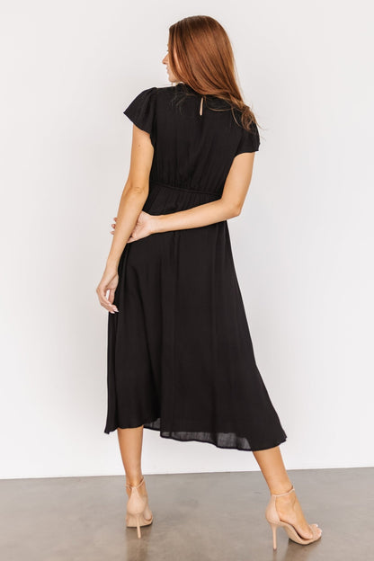 Prestyn Midi Dress | Black - Baltic Born