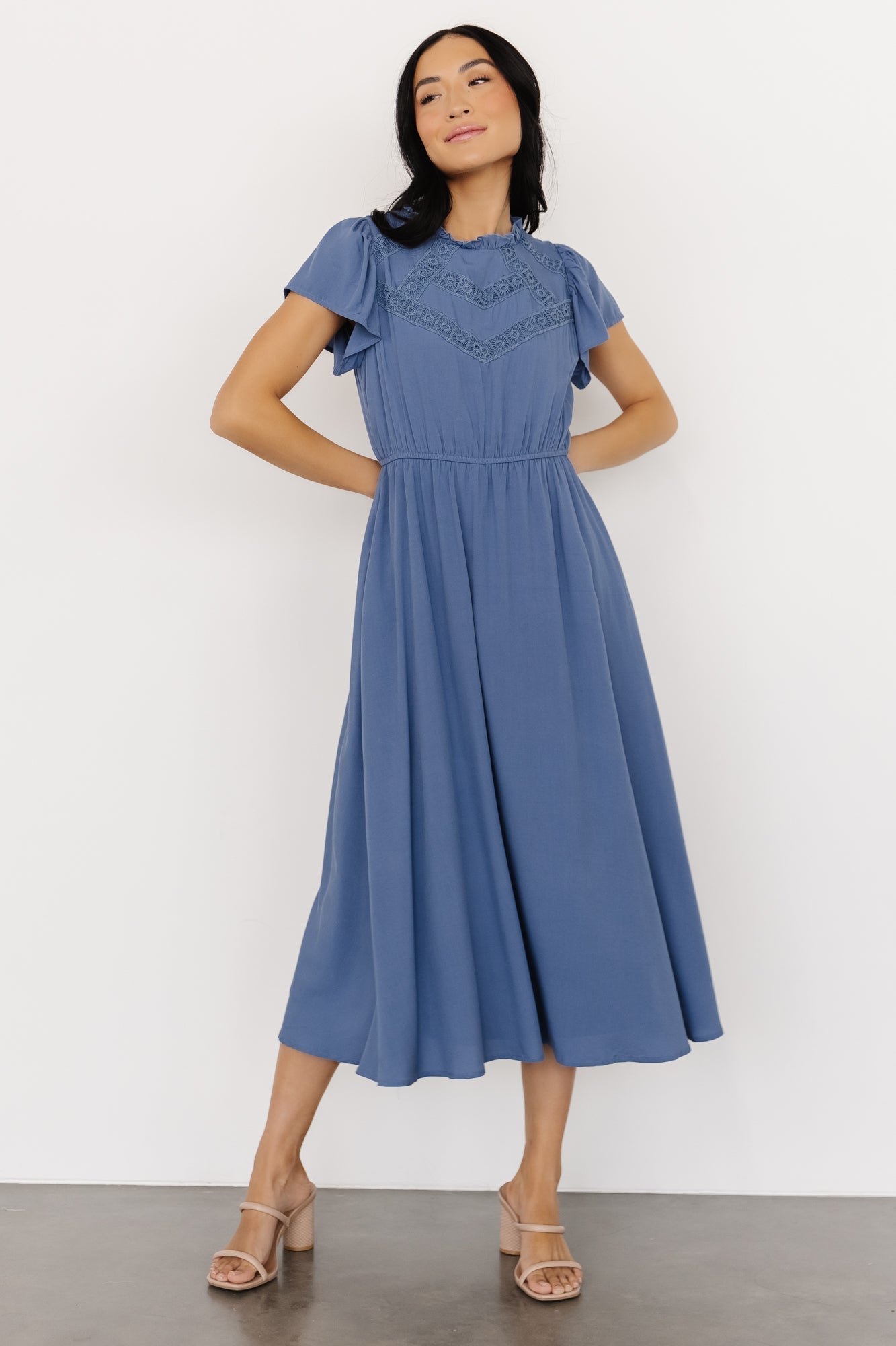 Prestyn Midi Dress | Blue - Baltic Born