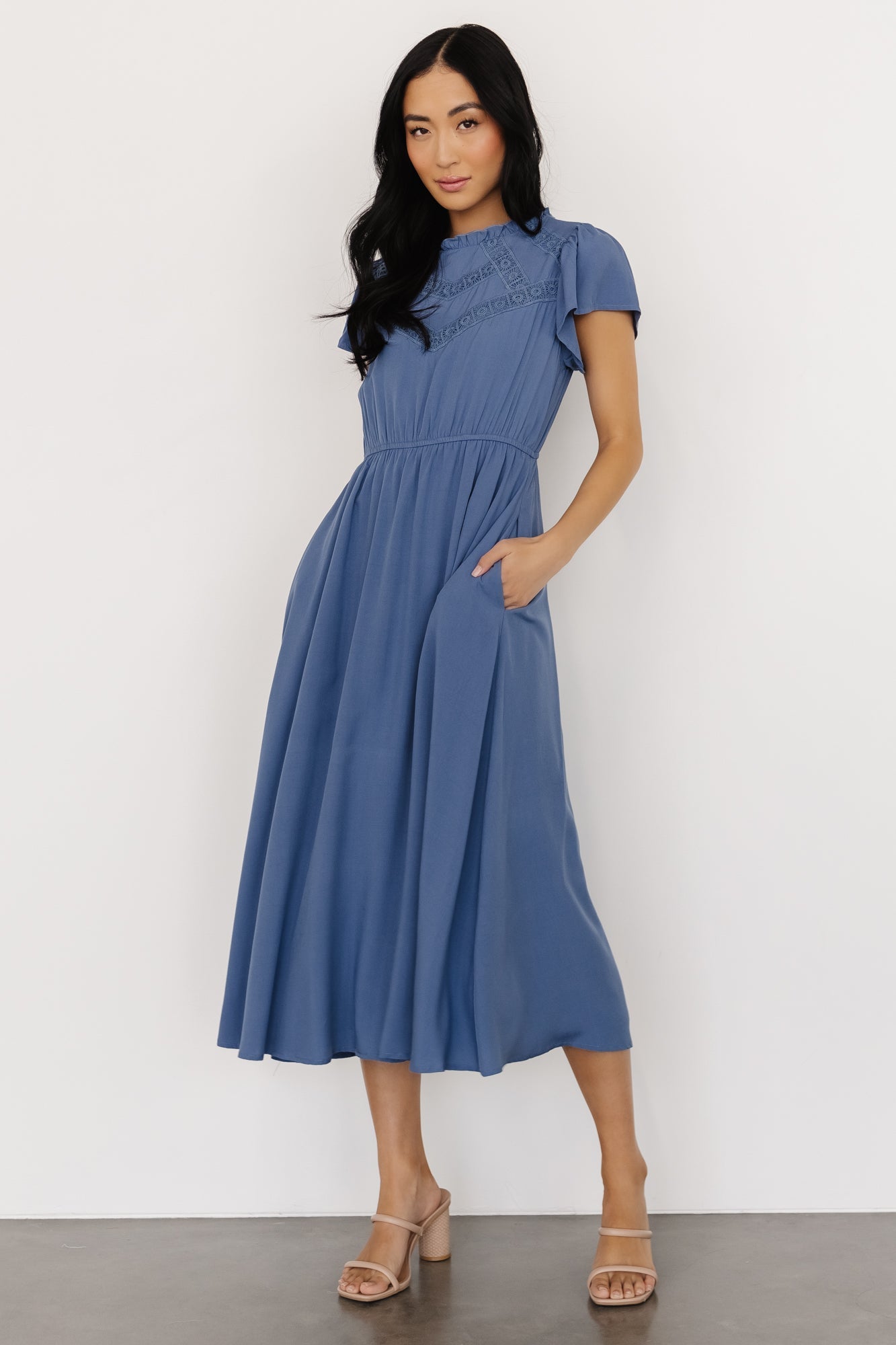 Prestyn Midi Dress | Blue - Baltic Born