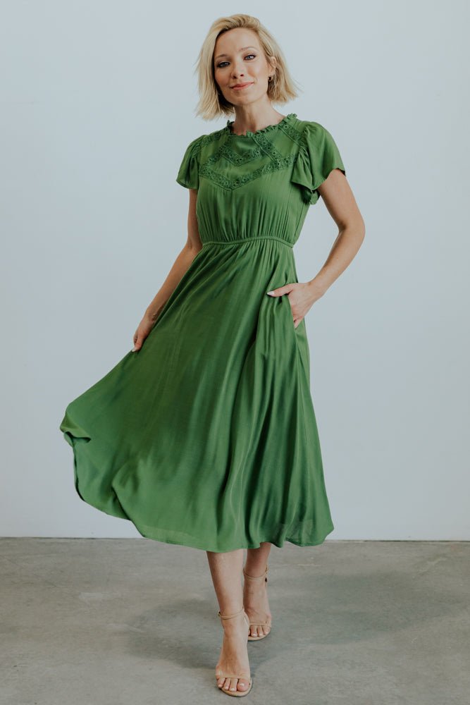 Prestyn Midi Dress | Green - Baltic Born