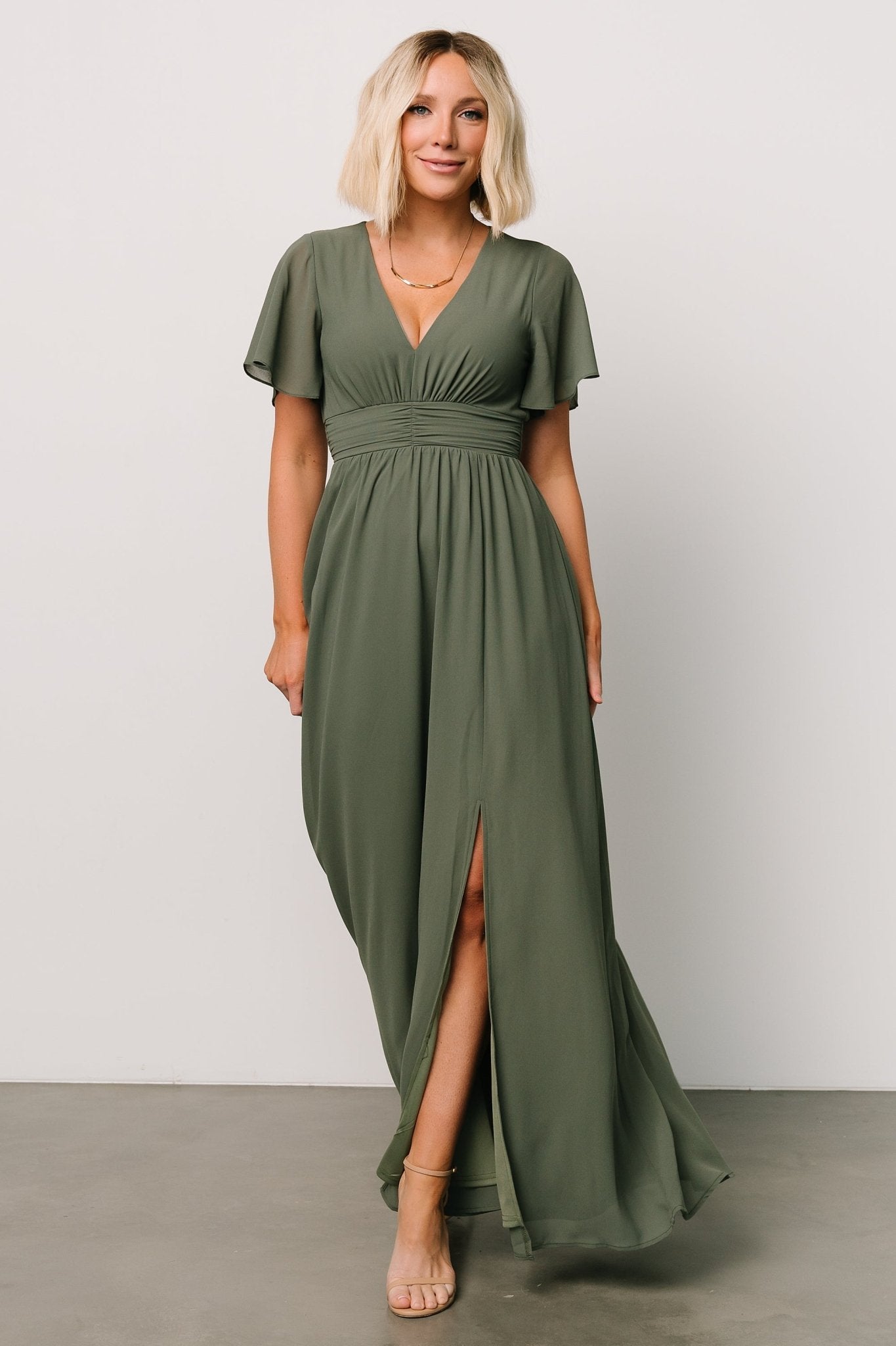 Ramona Maxi Dress | Dark Sage - Baltic Born