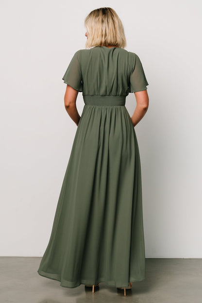 Ramona Maxi Dress | Dark Sage - Baltic Born