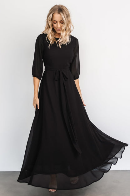 Rebecca Maxi Dress | Black - Baltic Born