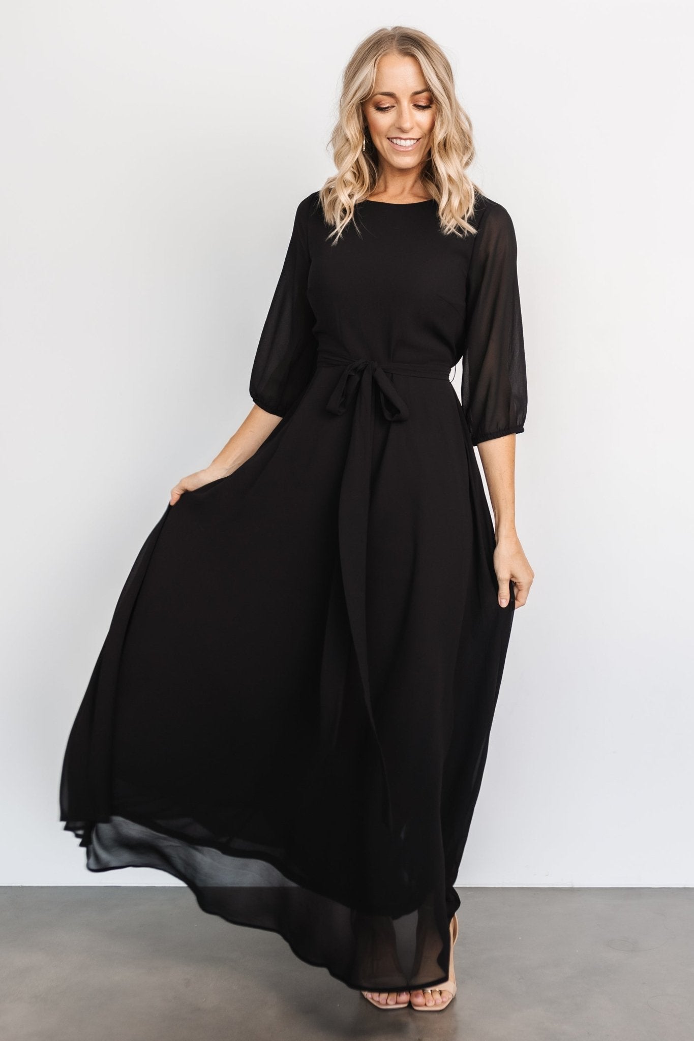 Rebecca Maxi Dress | Black - Baltic Born