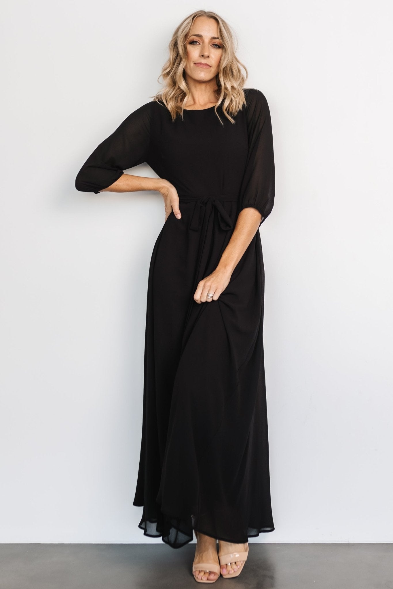 Rebecca Maxi Dress | Black - Baltic Born