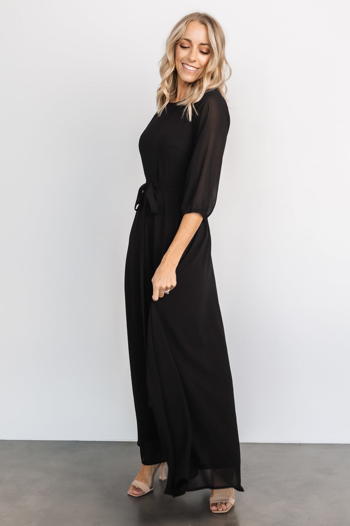 Rebecca Maxi Dress | Black - Baltic Born