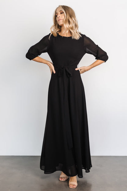 Rebecca Maxi Dress | Black - Baltic Born