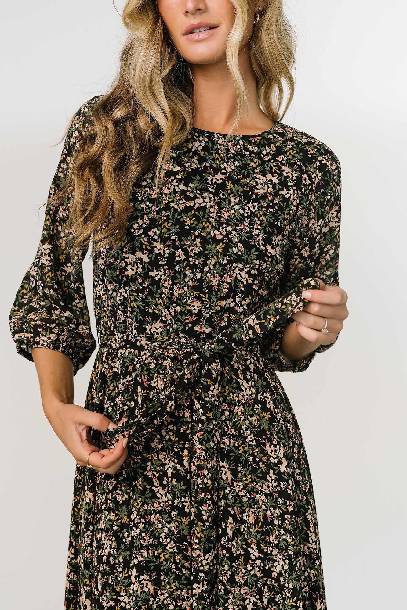 Rebecca Maxi Dress | Black Floral - Baltic Born