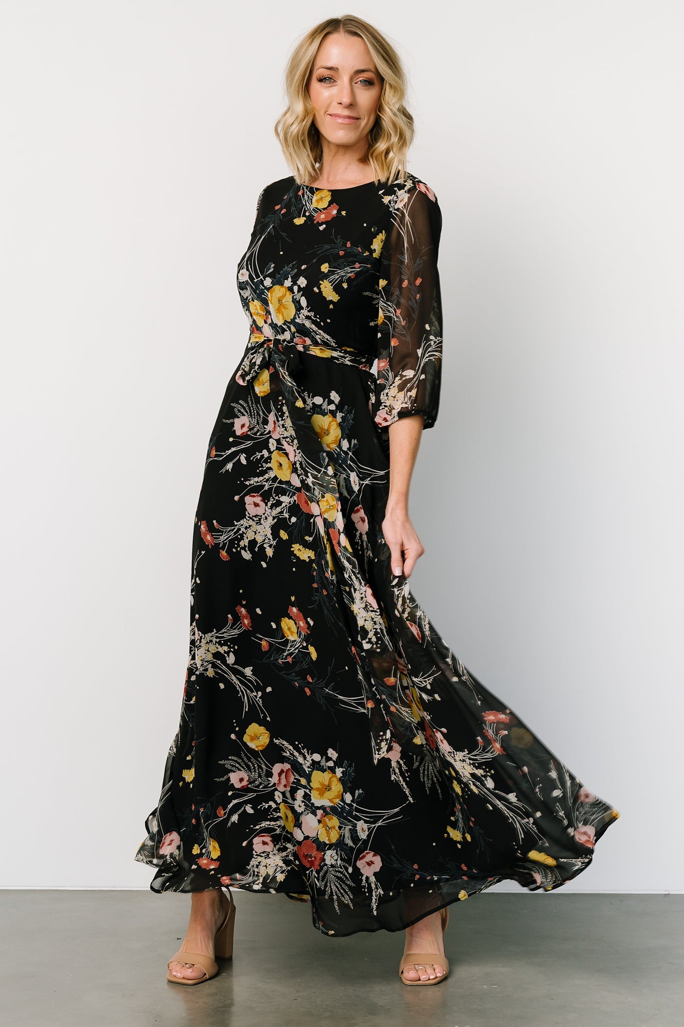 Rebecca Maxi Dress | Botanical Floral - Baltic Born