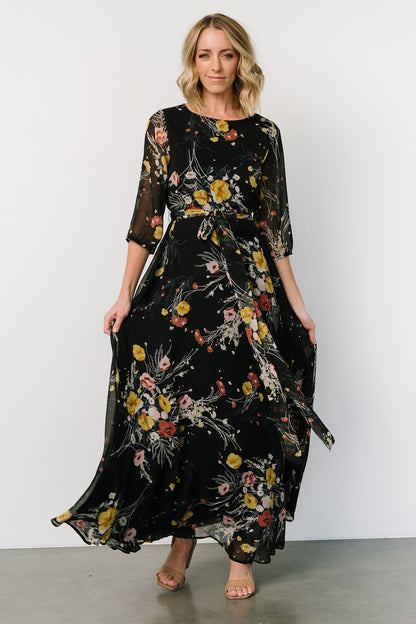 Rebecca Maxi Dress | Botanical Floral - Baltic Born