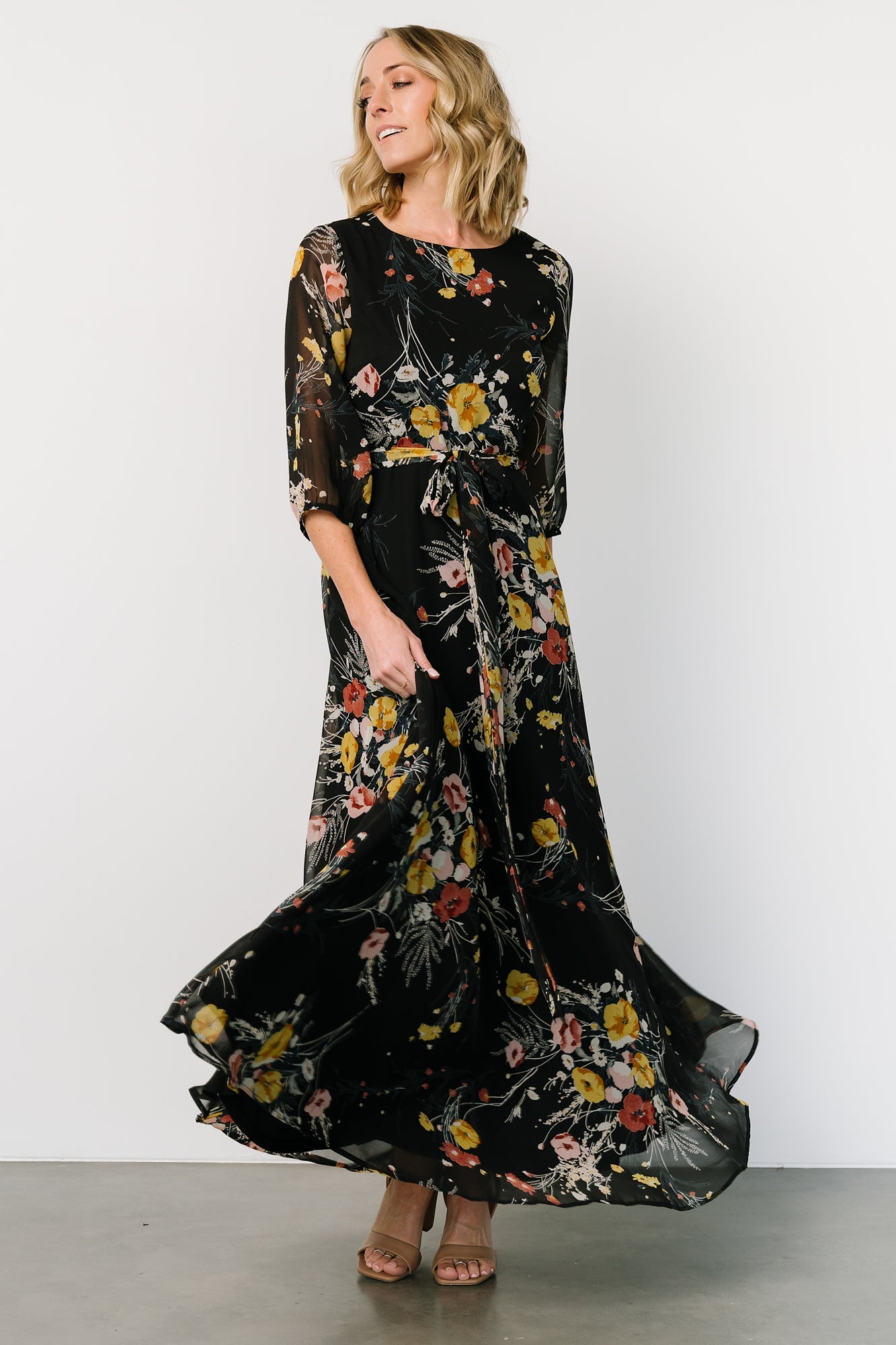 Rebecca Maxi Dress | Botanical Floral - Baltic Born