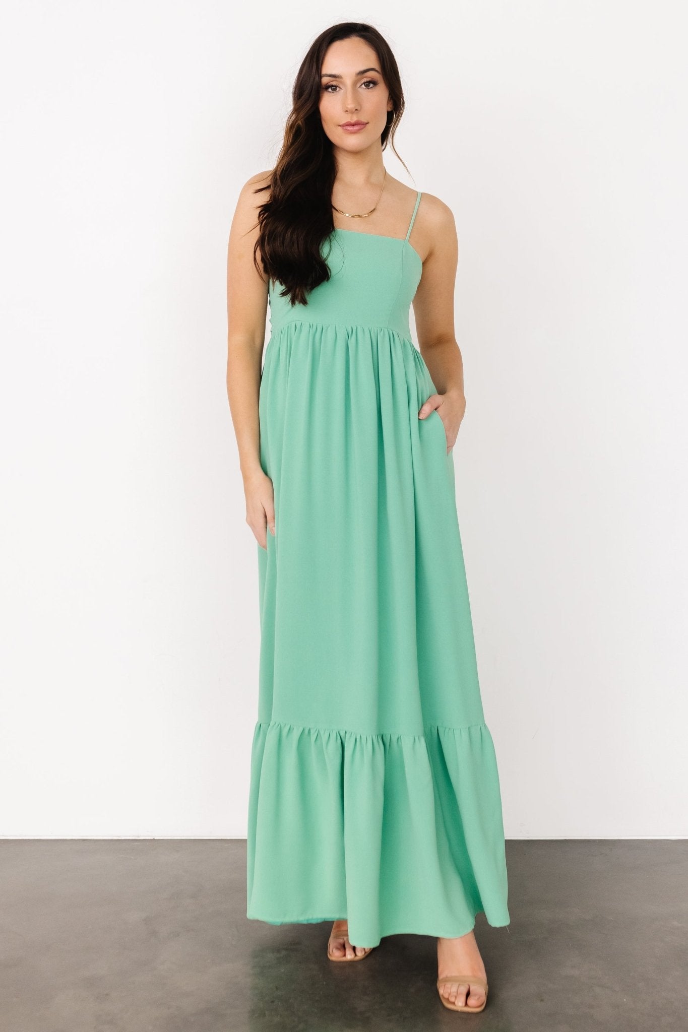 Regan Tank Maxi Dress | Dusty Green | Baltic Born