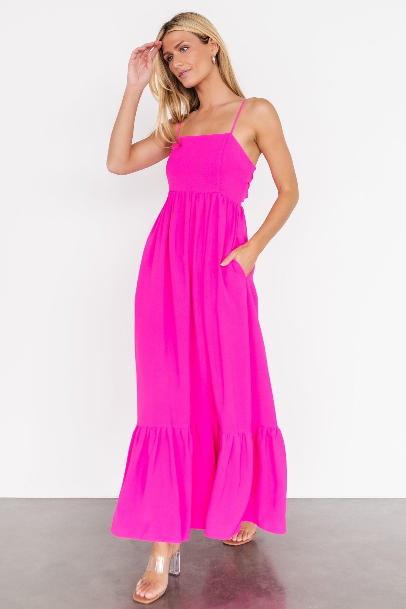 Regan Tank Maxi Dress | Fuchsia - Baltic Born