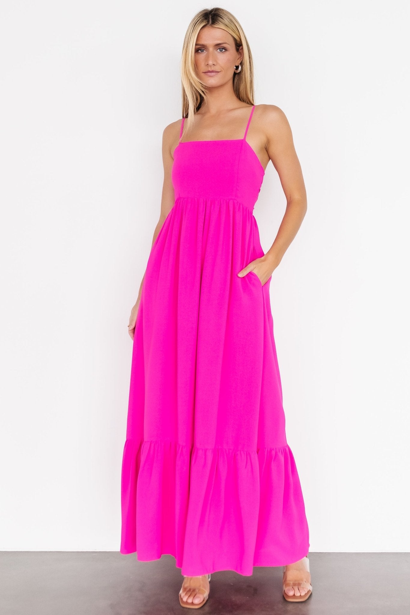 Regan Tank Maxi Dress | Fuchsia - Baltic Born