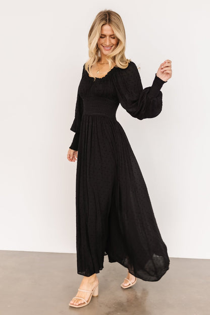 Renata Dot Maxi Dress | Black - Baltic Born