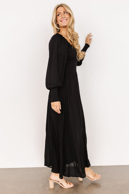 Renata Dot Maxi Dress | Black - Baltic Born