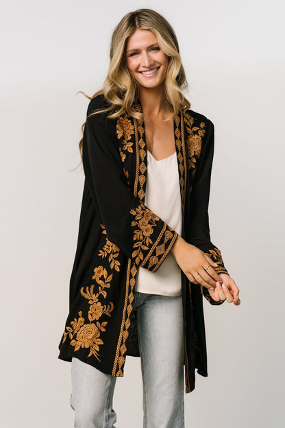 Rigby Kimono | Black + Camel - Baltic Born