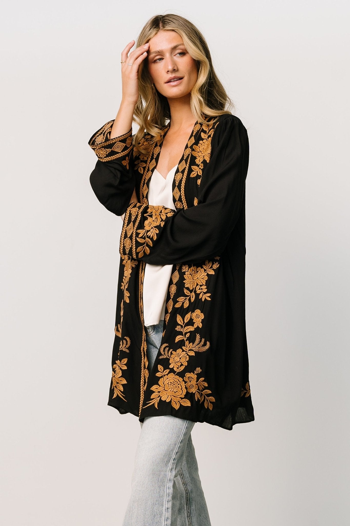 Rigby Kimono | Black + Camel - Baltic Born