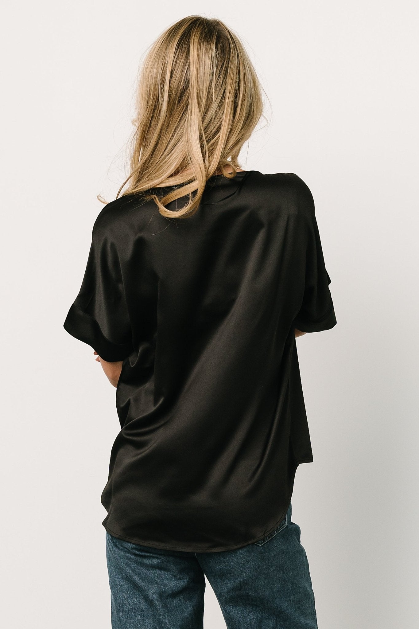 Rory Satin Top | Black - Baltic Born