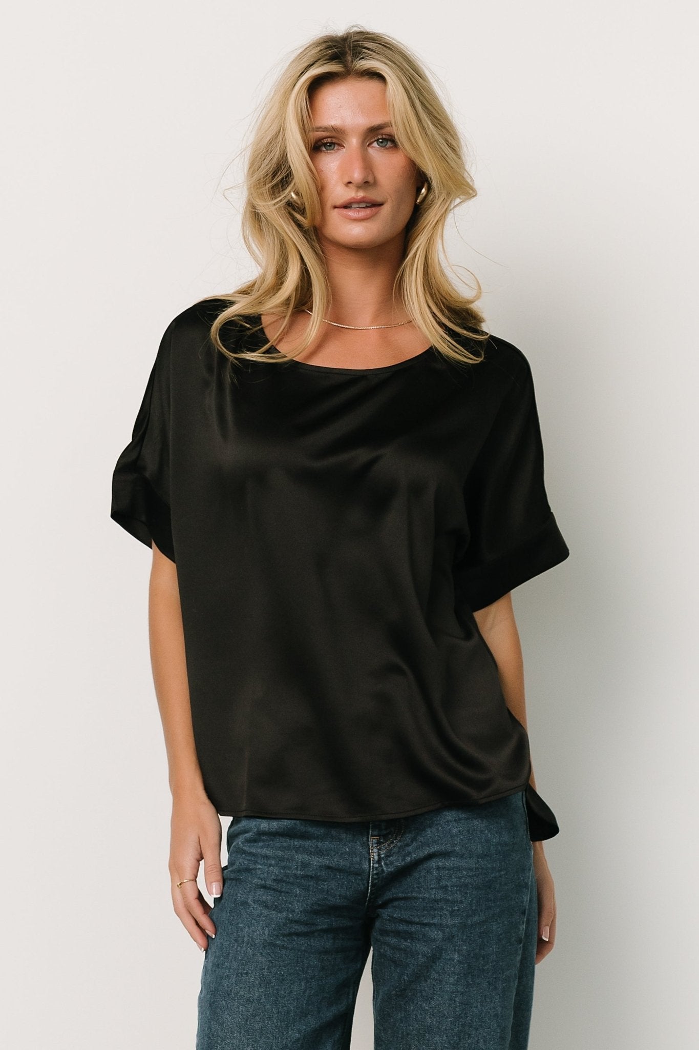 Rory Satin Top | Black - Baltic Born