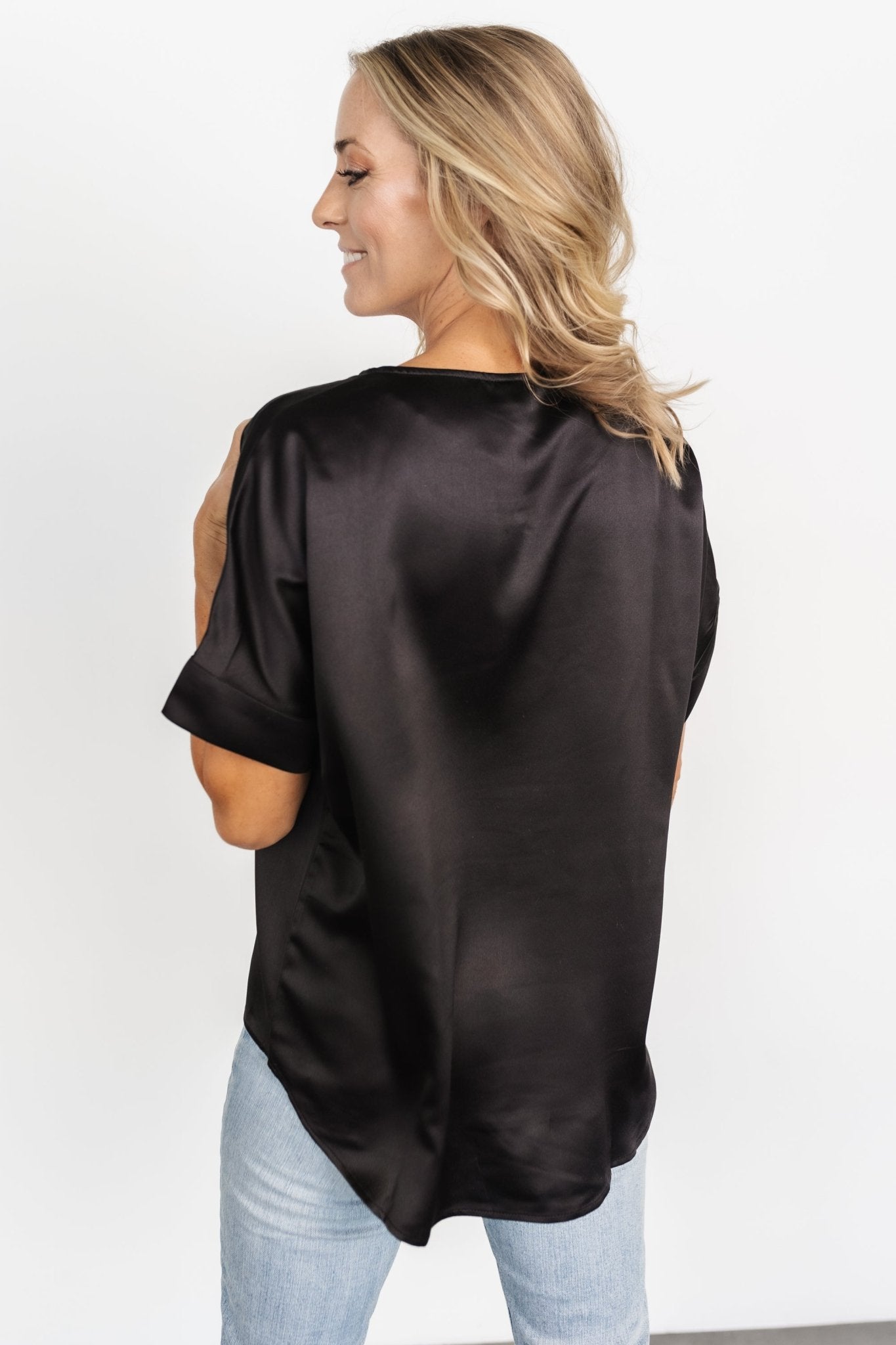 Rory Satin Top | Black - Baltic Born