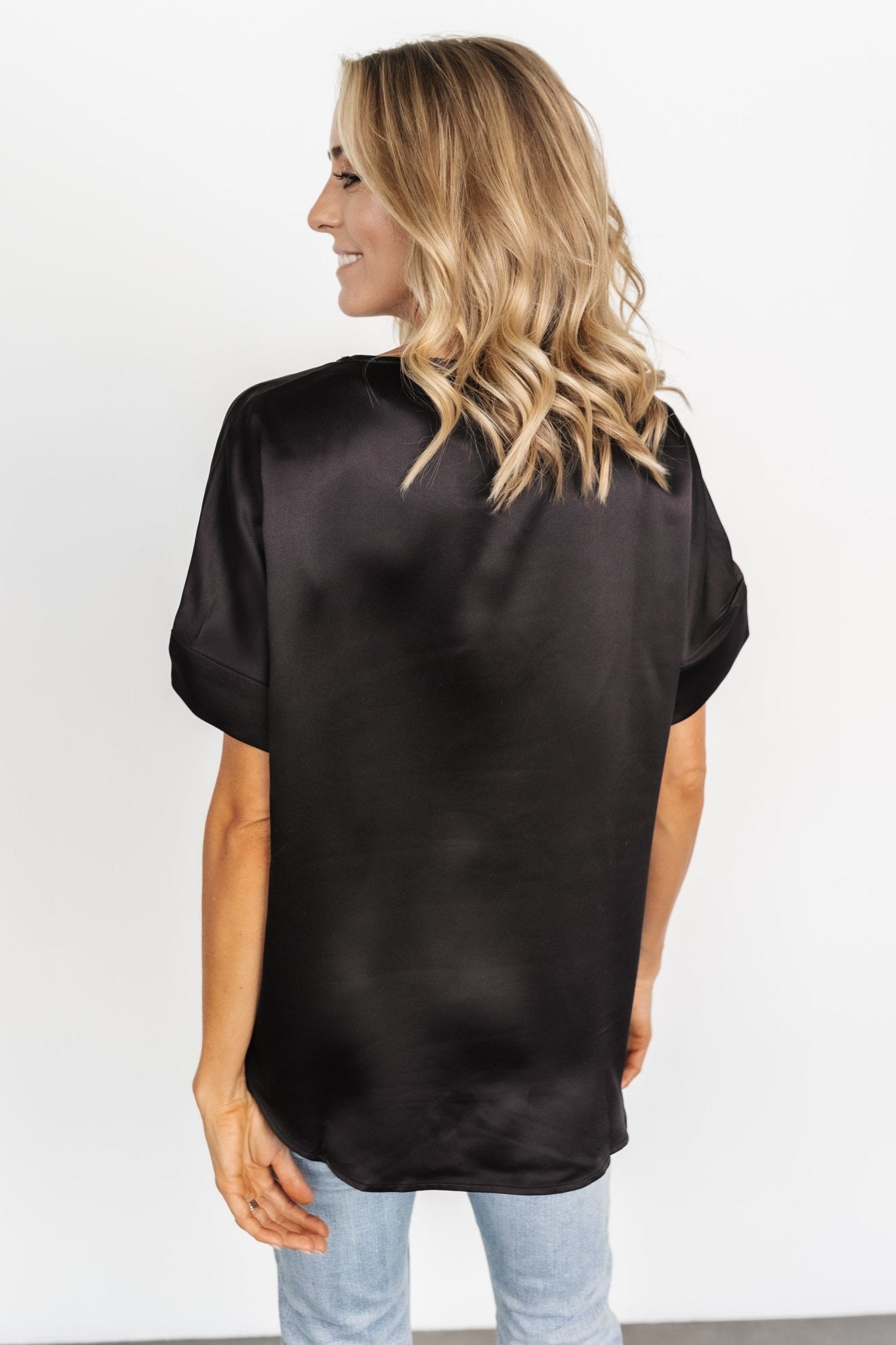 Rory Satin Top | Black - Baltic Born