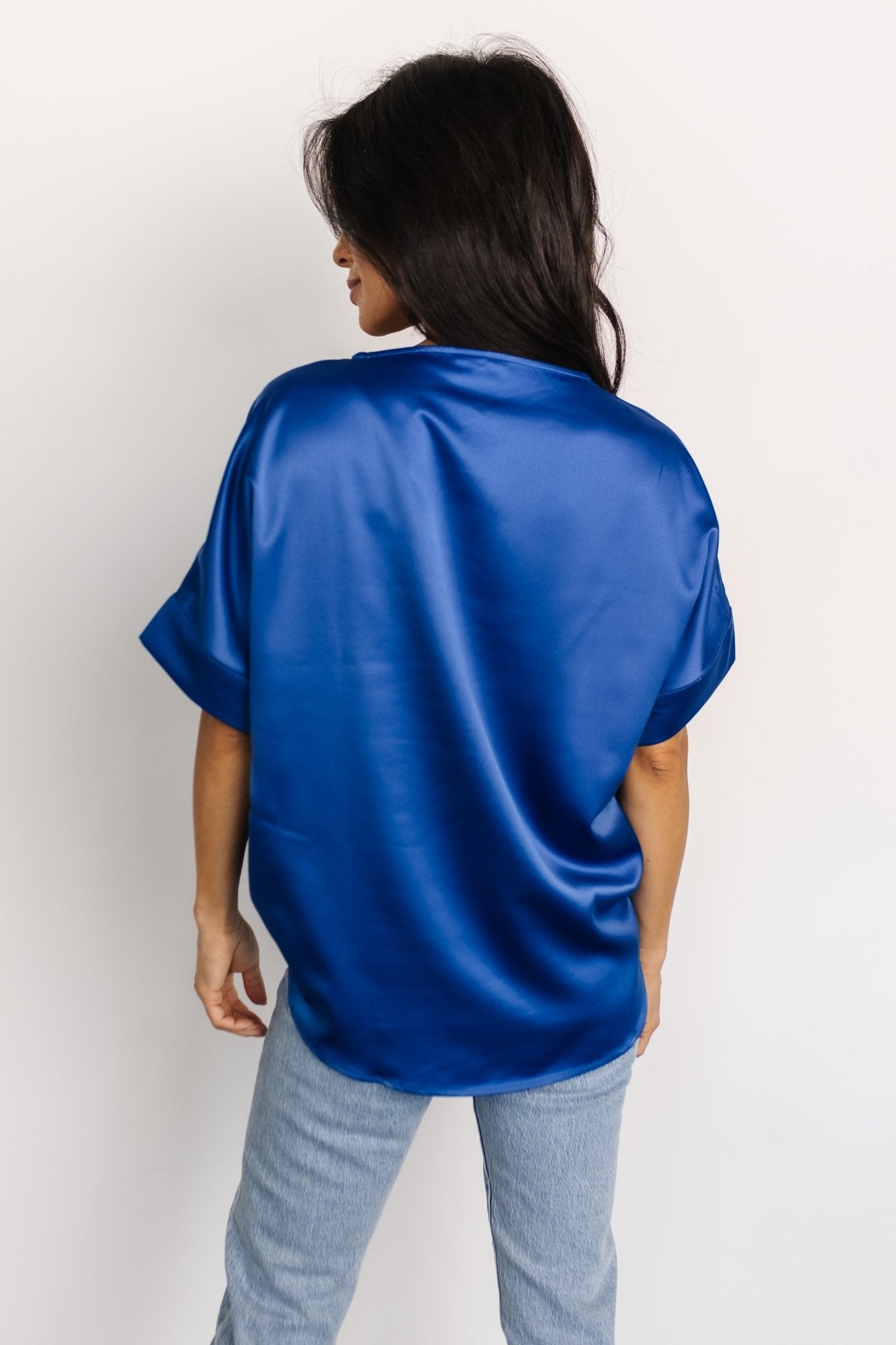 Rory Satin Top | Cobalt - Baltic Born