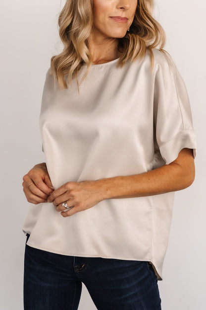 Rory Satin Top | Pearl - Baltic Born