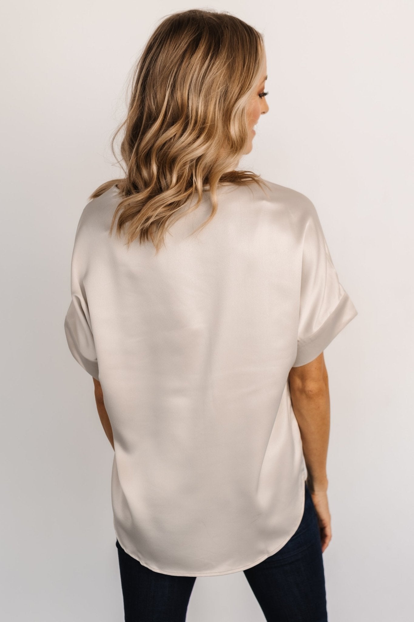 Rory Satin Top | Pearl - Baltic Born