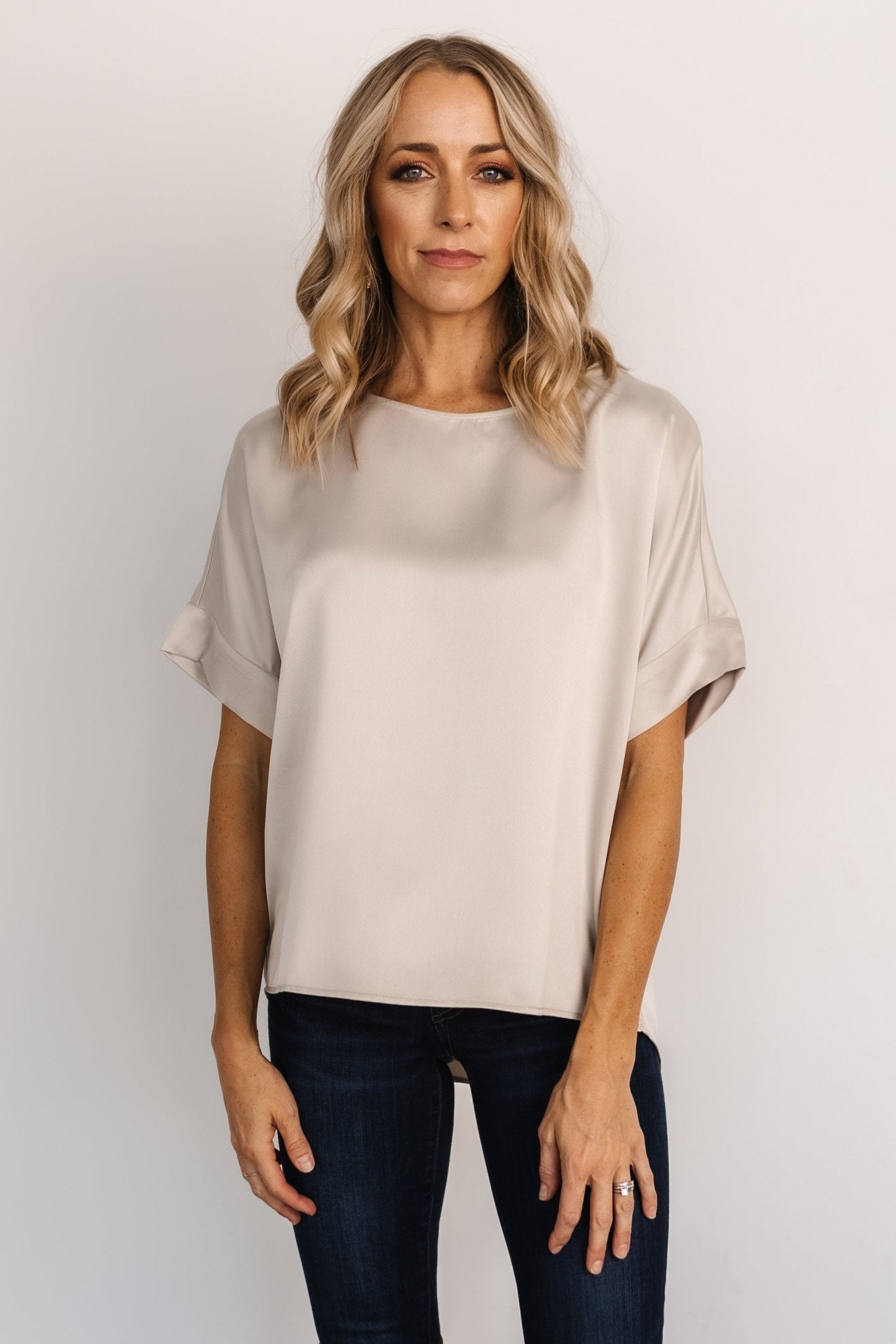 Rory Satin Top | Pearl - Baltic Born