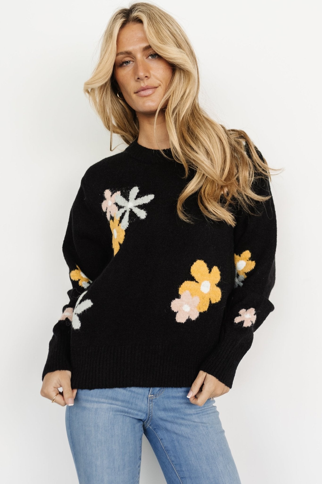 Roxy Sweater | Black Flower - Baltic Born