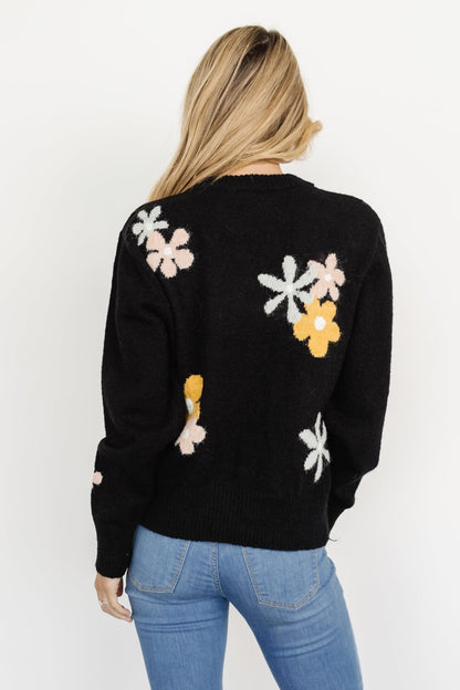 Roxy Sweater | Black Flower - Baltic Born