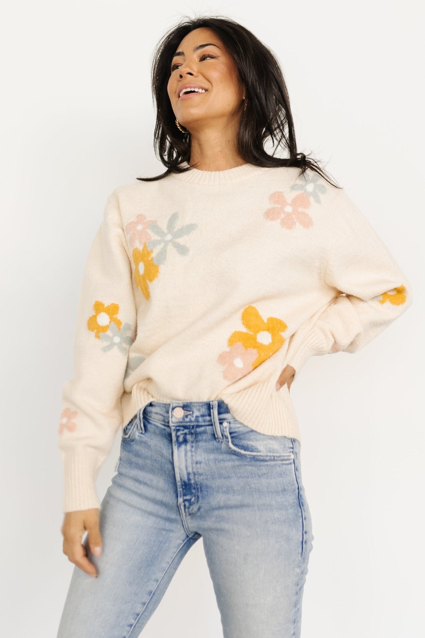 Roxy Sweater | Cream Flower - Baltic Born