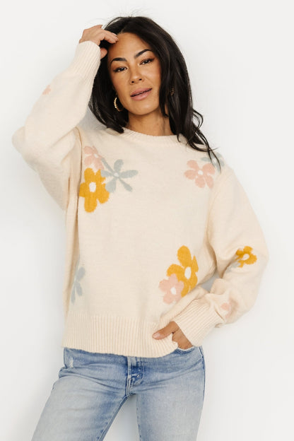 Roxy Sweater | Cream Flower - Baltic Born