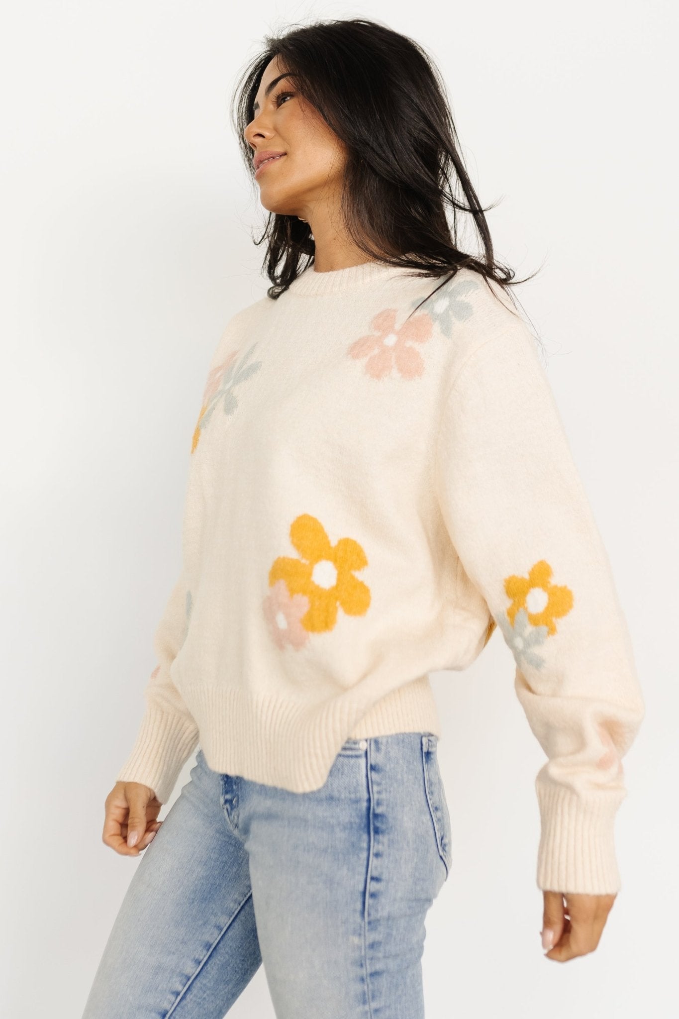 Roxy Sweater | Cream Flower - Baltic Born