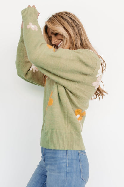 Roxy Sweater | Sage Flower - Baltic Born