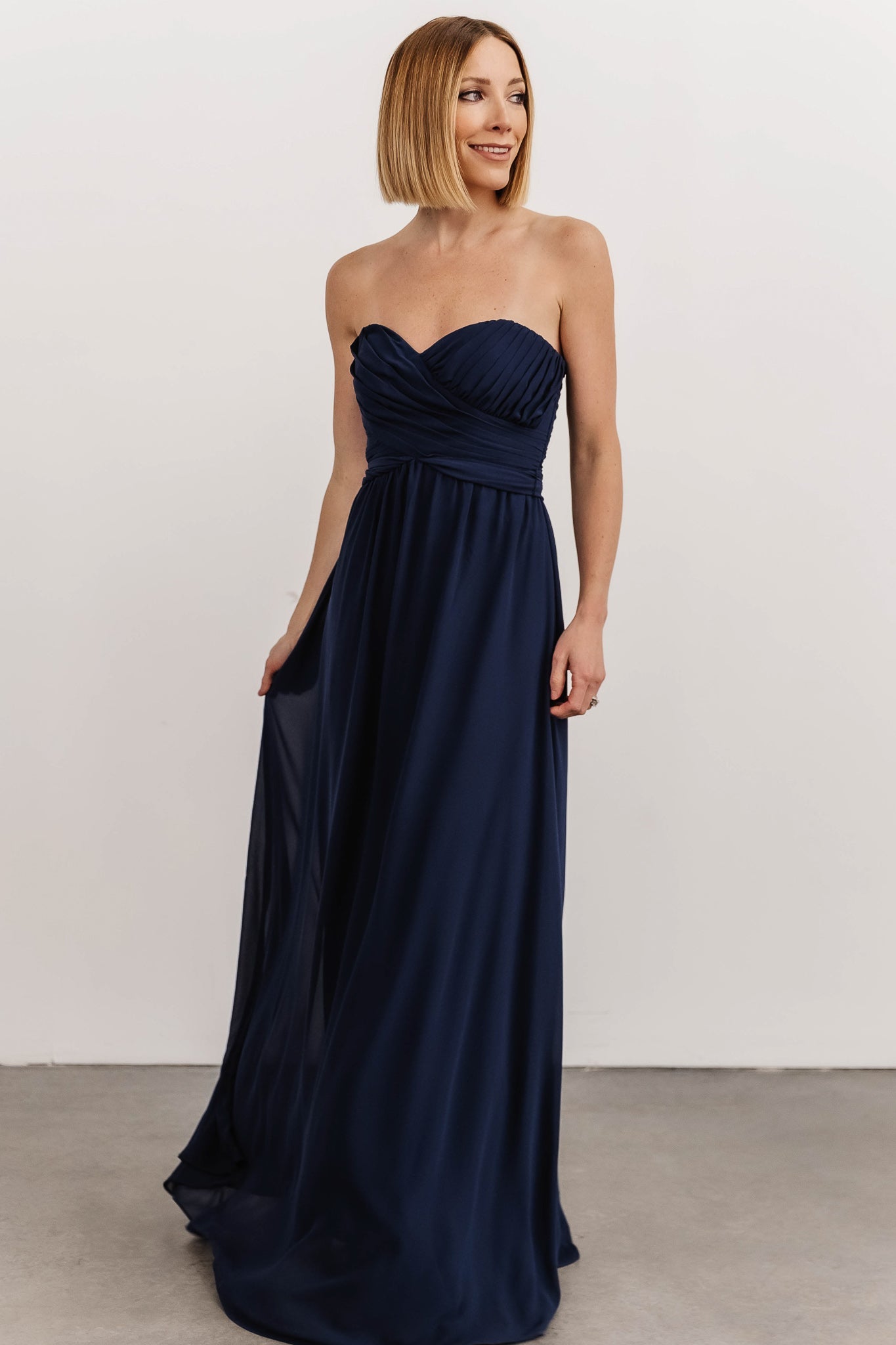 Ruth Strapless Convertible Gown | Navy | Baltic Born