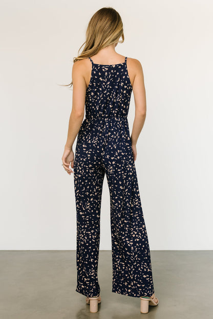 Sade Jumpsuit | Navy Print - Baltic Born