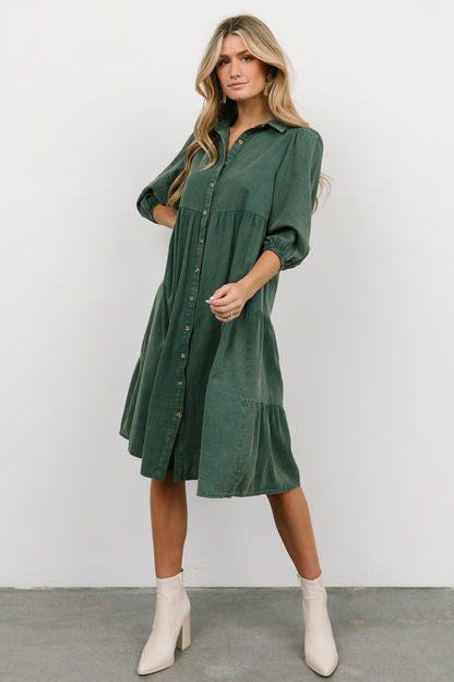 Sari Babydoll Dress | Green - Baltic Born