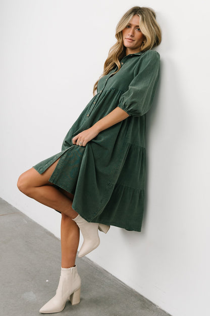 Sari Babydoll Dress | Green - Baltic Born